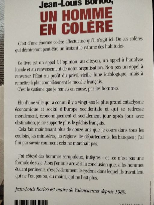 Un homme en colère | Jean Louis Borloo