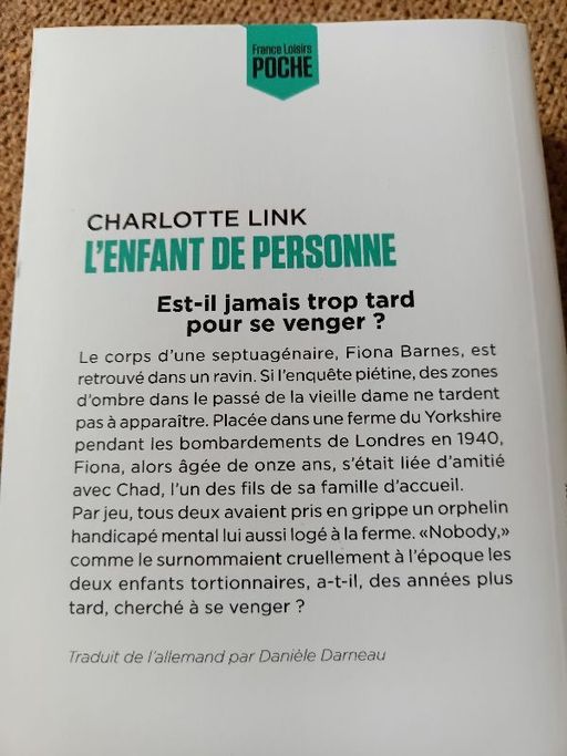 L'enfant de personne | Charlotte Link