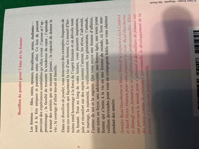 Bouillo de poulet pour l’ame de la femme | Jack Canfield