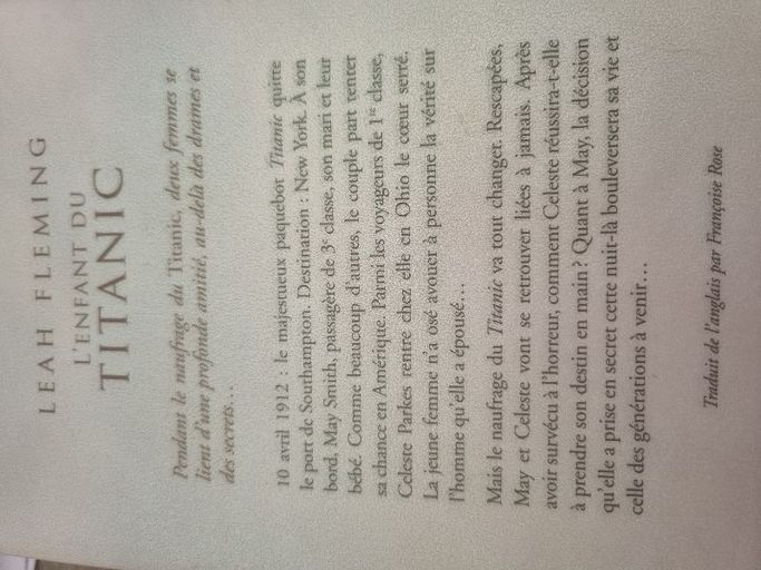L'enfant du Titanic | Leah fleming