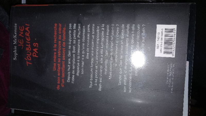 Je ne t'oublierai pas | Sophie McKenzie