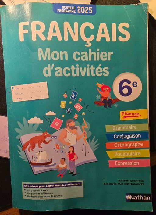 Français - Mon cahier d'activité | Cécile de Cazanove